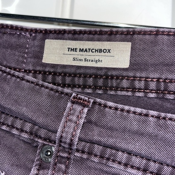 Eggplant purple Adriano Goldschmied Matchbox slim straight denim pants size 30 - Picture 5 of 15